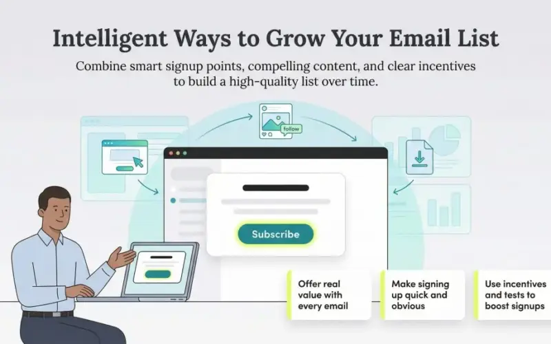 how to build email subscriber list fast